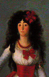 La duquesa de Alba (detalle), Goya 1795, Col. de Alba