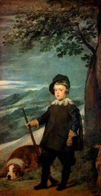 El príncipe Baltasar Carlos, cazador (con 6 años), Velazquez 1635, Museo del Prado, Madrid