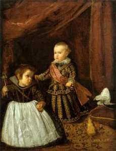 El príncipe Baltasar Carlos, con un enano (con 2 años), Velazquez 1631, Museo del Prado, Madrid