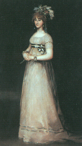 María Luisa de Borbón, Goya 1800. Cuadro atribuido anteriormente a su hermana la condesa de Chinchón
