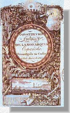 Portada de la Constitución de Cádiz de 1812