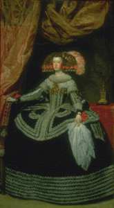 La reina Mariana de Austria, Velzquez 1652, Museodel Prado, Madrid